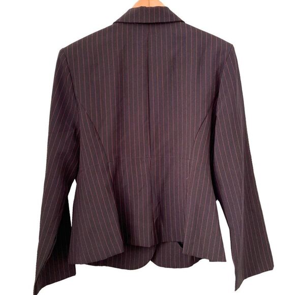 Vintage S.L. Fashions Made in USA Stripped Blazer in Size 16 - Picture 2 of 6